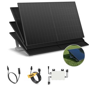 Solakon Balkonkraftwerk 2000W mit Gartenhalterung, steckerfertiges Photovoltaik Komplettset mit 800W.
