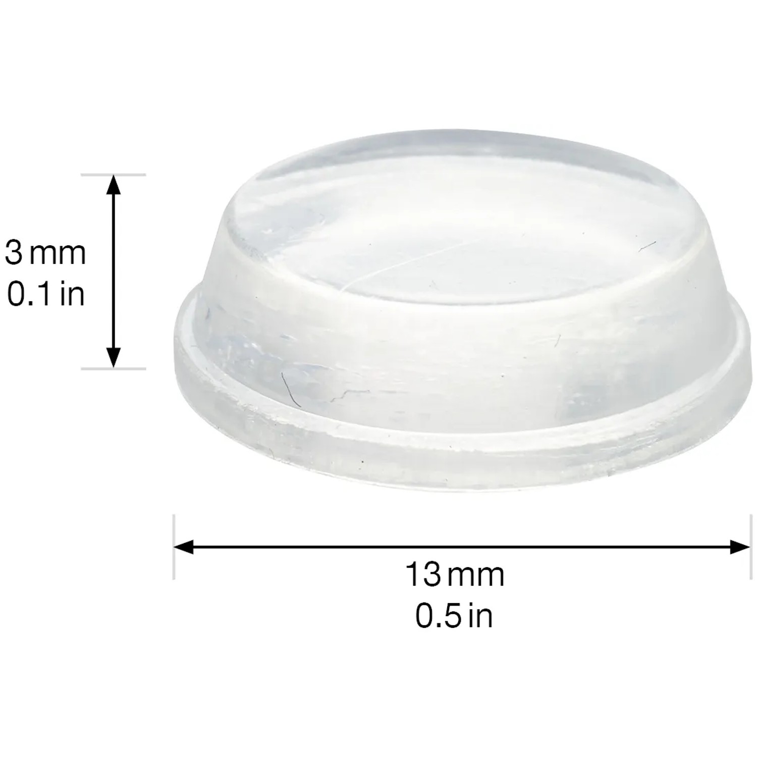 Wagner Topffuß, transparent, Ø 13mm, selbstklebend, 24er Set für Zubehör für Pflanztöpfe.