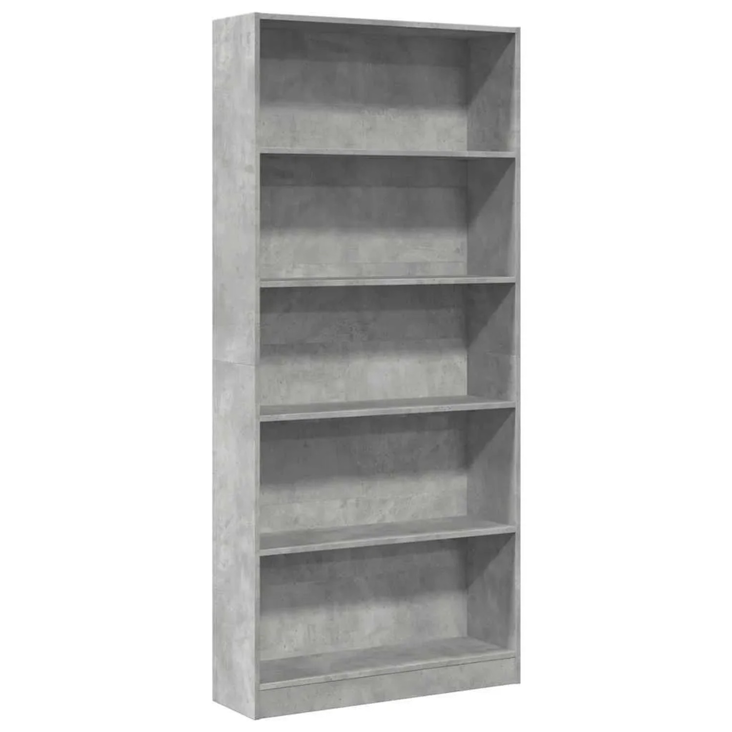 vidaXL Bücherregal Betongrau 80x24x176 cm Holzwerkstoff 857856