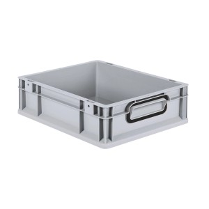 PROREGAL Eurobox Nextgen Color HxBxT 12x30x40cm 11 Liter Griffe Schwarz Geschlossen Grau Eurobehälter Transportbox Transportbehälter