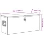 DELUKE Aluminiumbox Mit Deckel Abschließbar Alubox Deichselbox Alu Anhängerbox Werkzeugkiste Transportbox Metallkiste 90,5x35x40cm Silber_7