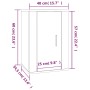 VidaXL TV-Wandschrank, schwarz, 40x34,5x60 cm, zur Wandmontage, mit zwei Fächern für Mediengeräte.