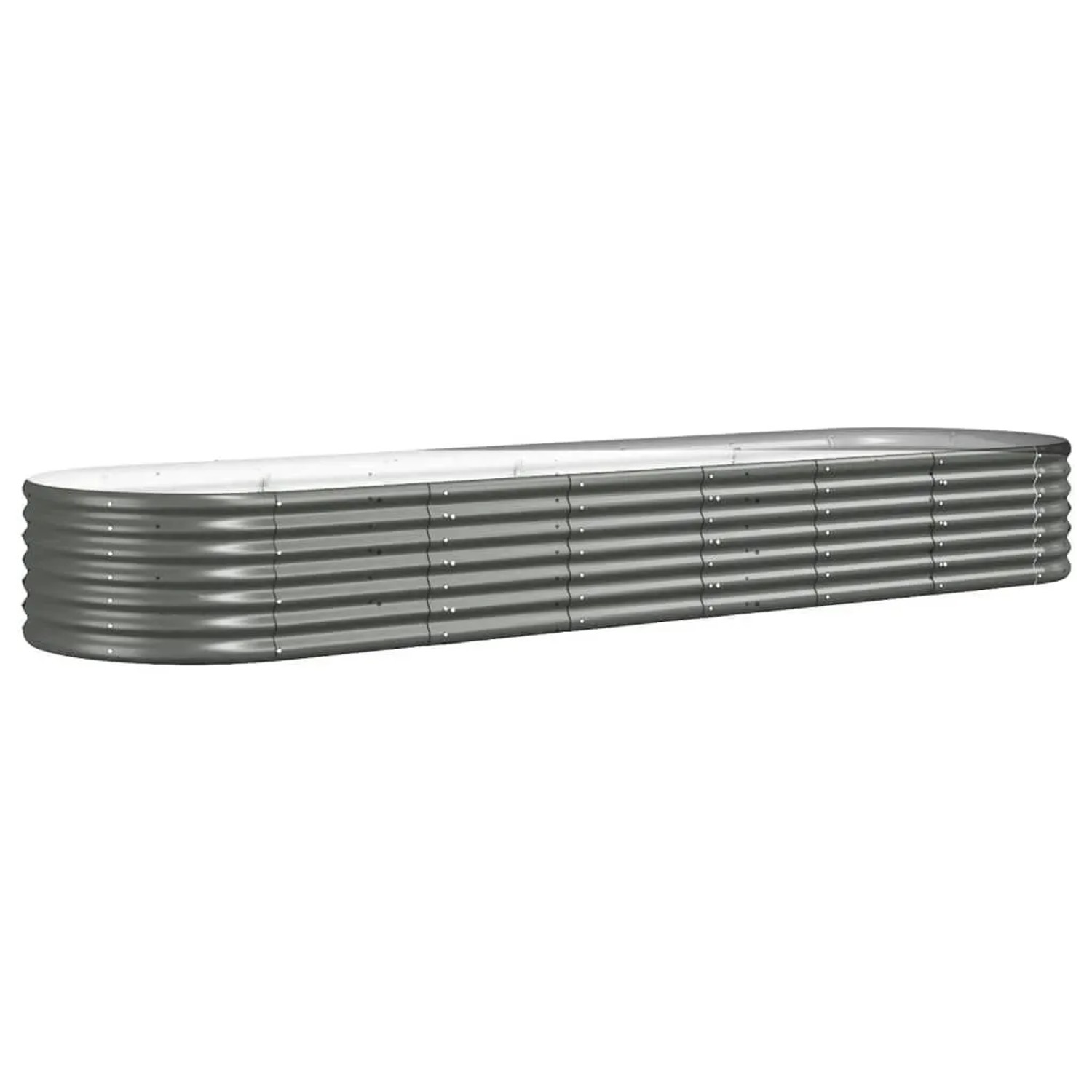 Furnicato Hochbeet Verzinkter Stahl 296x80x36 Cm Grau