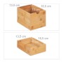 Relaxdays Schubladenbox Bambus MDF Schwarz Natur Mit 3 Schubladen 28 x 17 x 21,5 cm 2,2 kg_5