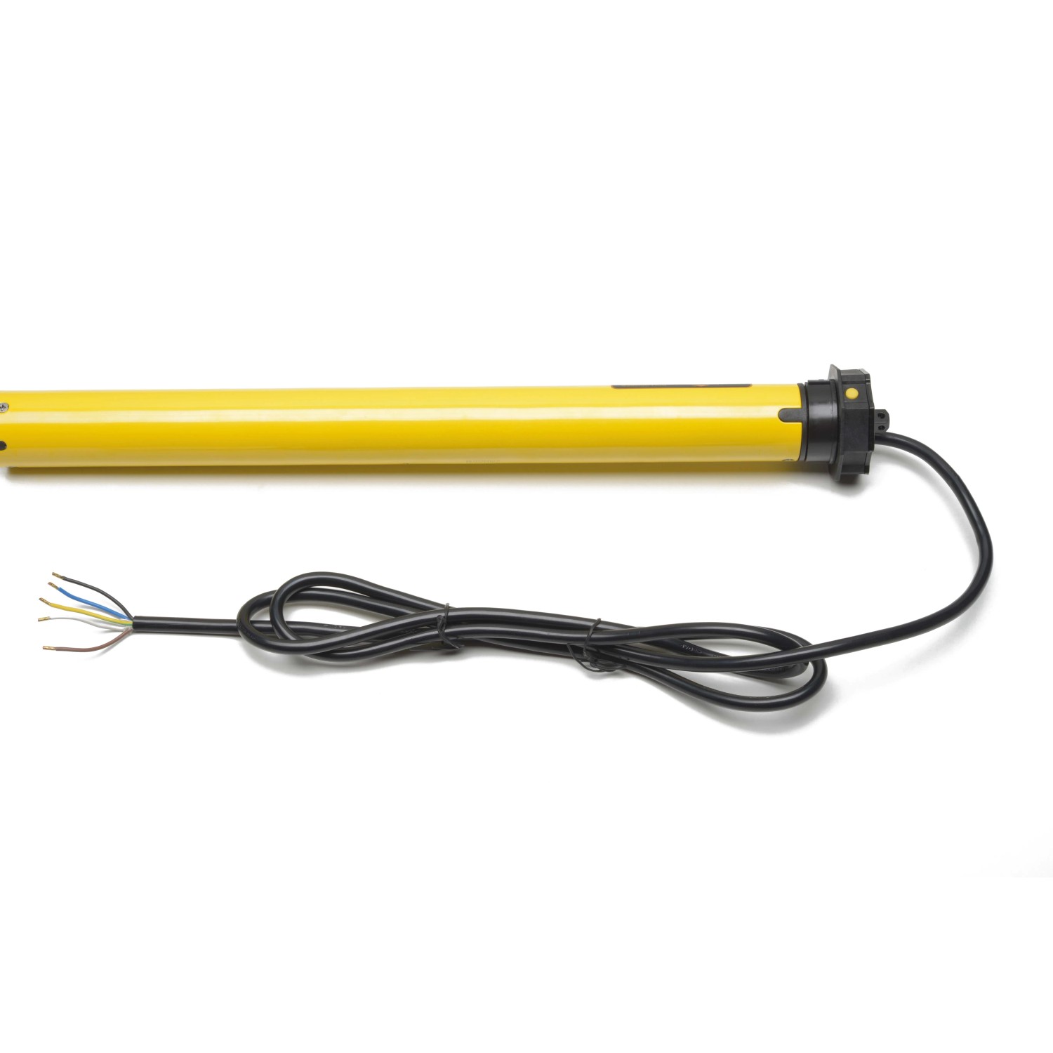 Schellenberg Rollladenmotor Plus Maxi 10 Nm, gelb, mit schwarzem Kabel.