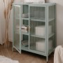 Furn.Design Vitrine Metall Mintgrün 80 x 102 cm 2-türig 3 Fächer Maram_4