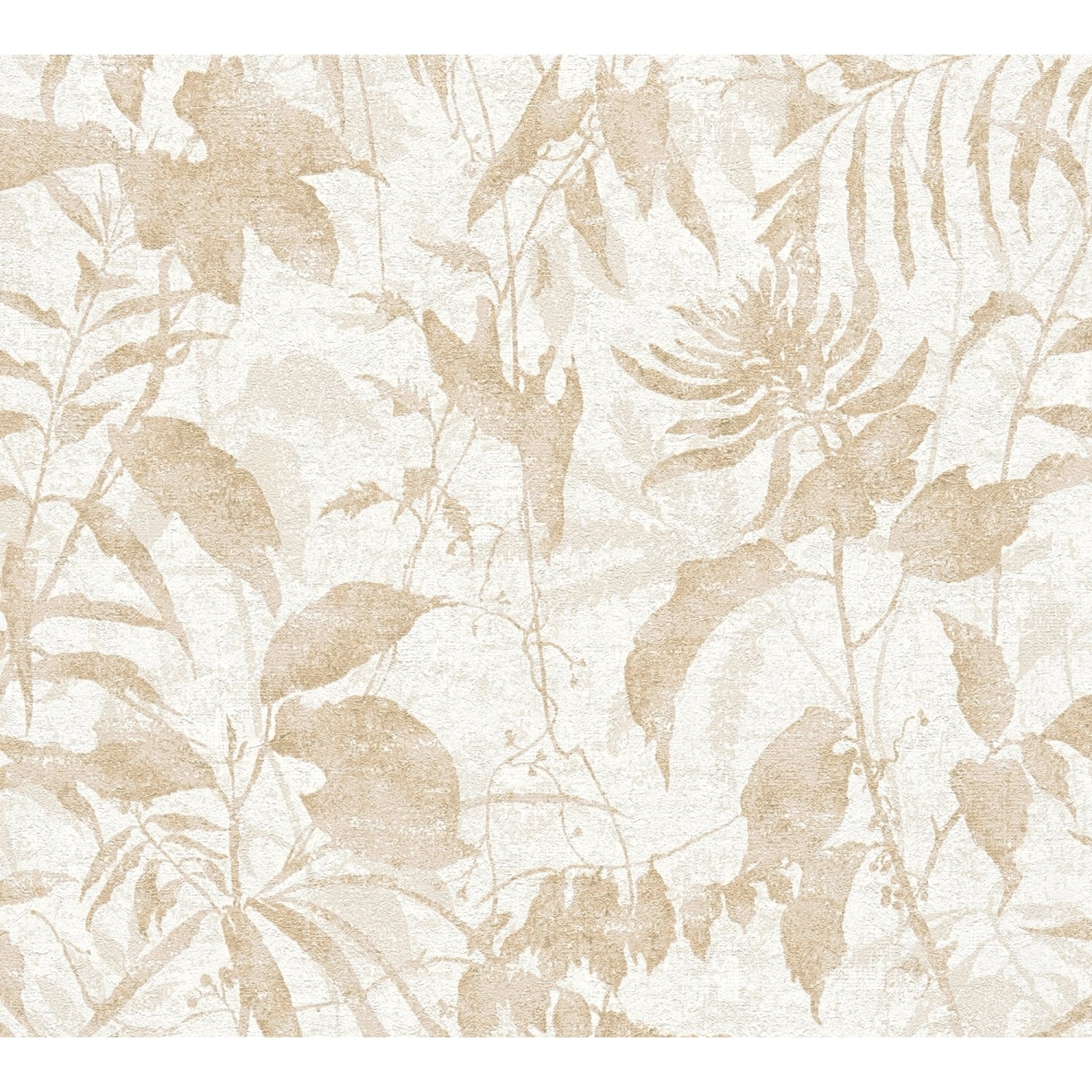 A.S. Creation Vliestapete Blätter Dschungel 10,05 m x 0,53 m Beige-Gold FSC günstig online kaufen