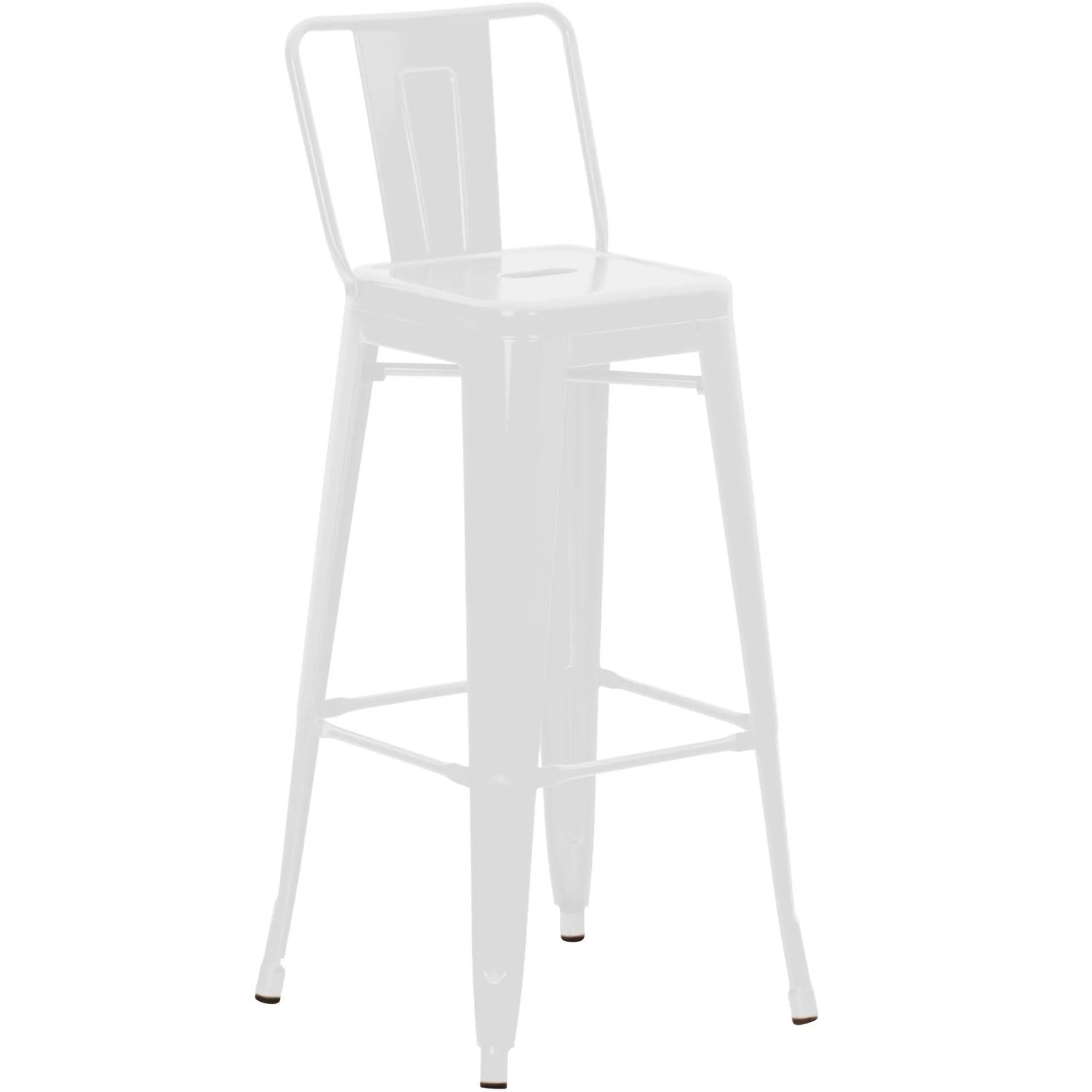 DELUKE Barhocker LEKEL Metall Weiß 44x43x96cm Barstuhl Mit Lehne Tresenhocker Tresenstuhl
