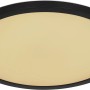 Schwarze, runde LED-Deckenleuchte Sapana mit Farbwechsel (CCT, RGB), 294x25 mm.