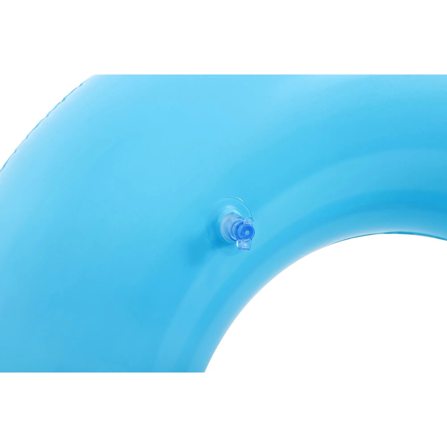 Detailaufnahme: Blauer Bestway Schwimmring Summer Swirl mit Ventil.