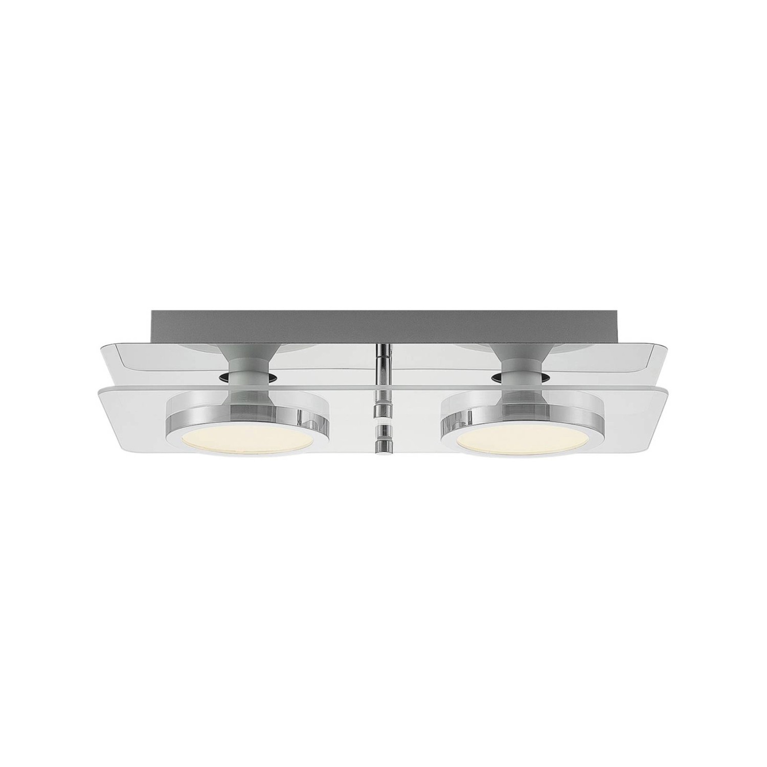 Lindby Deckenlampe Gabryl 9950756 Modern in Chrom aus Metall 2-flammig GU10 Wohnzimmerleuchte