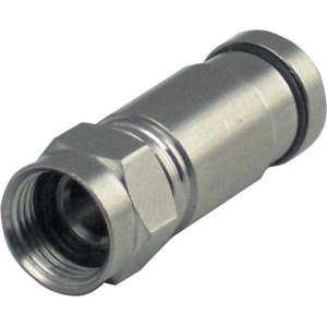 Schwaiger F-Verpressstecker, Ø 7 mm, für RG 6 Koaxialkabel im Detail.