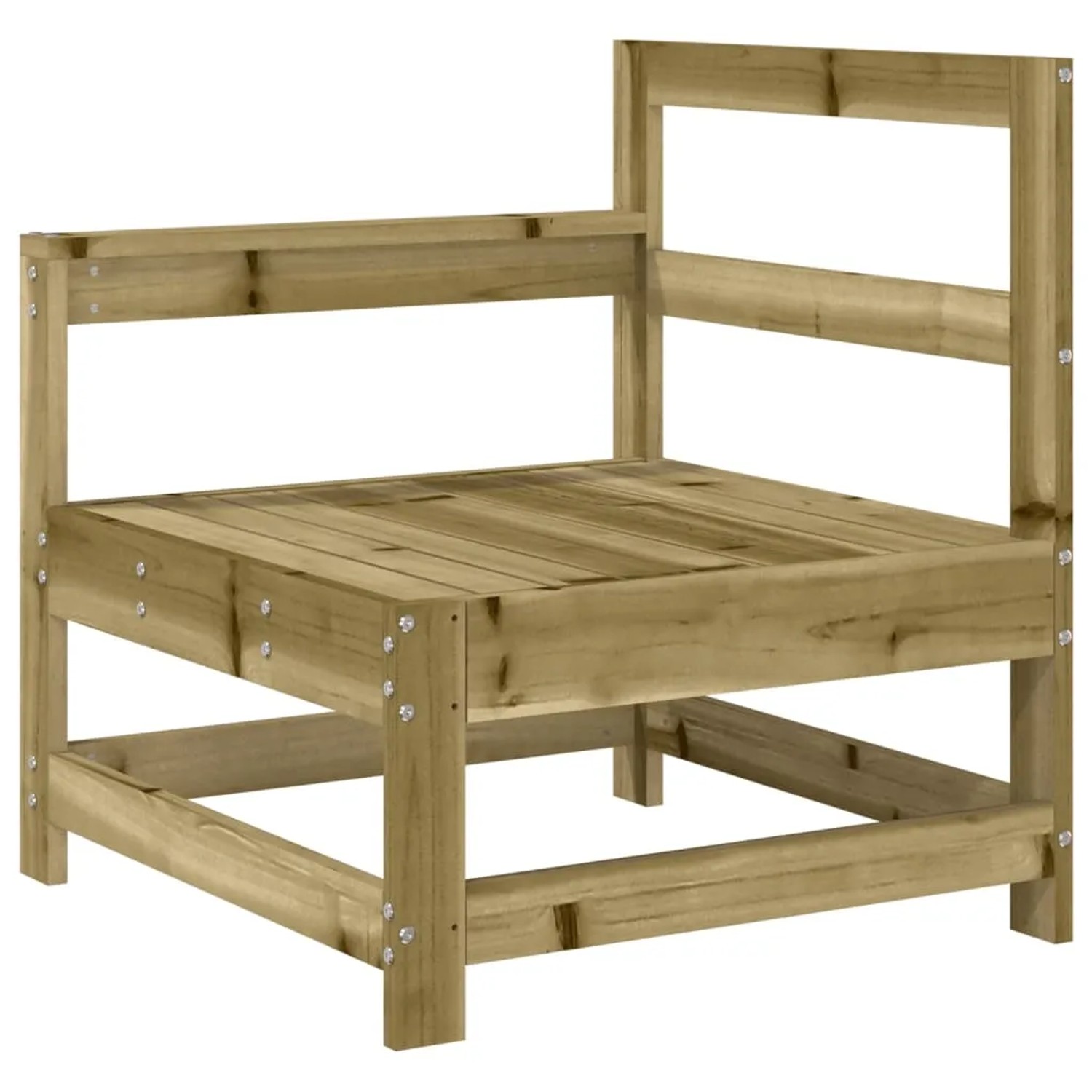 vidaXL Garten-Lounge-Eckelement aus imprägniertem Kiefernholz, Teil eines 7-tlg. Gartenmöbel-Sets.