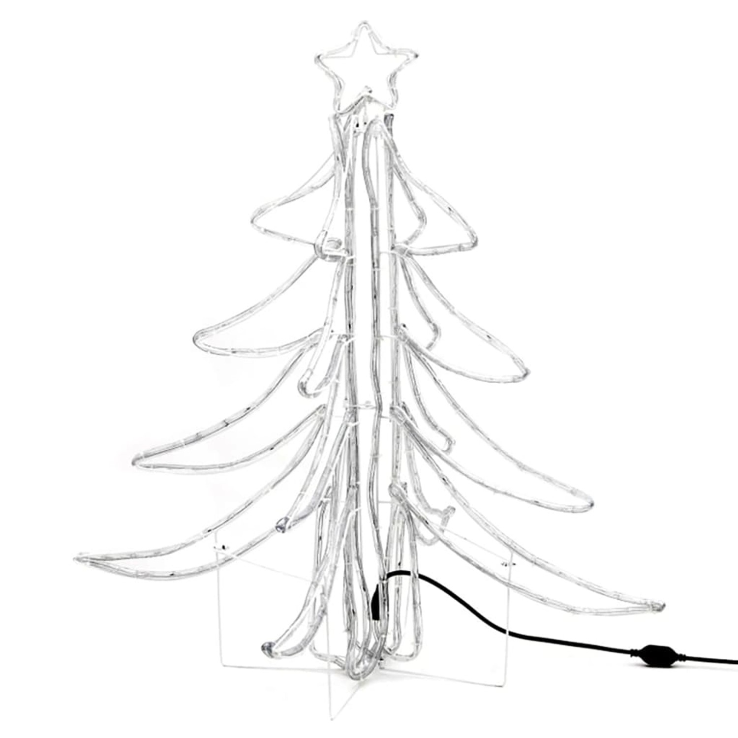 vidaXL LED-Weihnachtsbäume 3 Stk Klappbar Warmweiß 87x87x93 cm 3154298