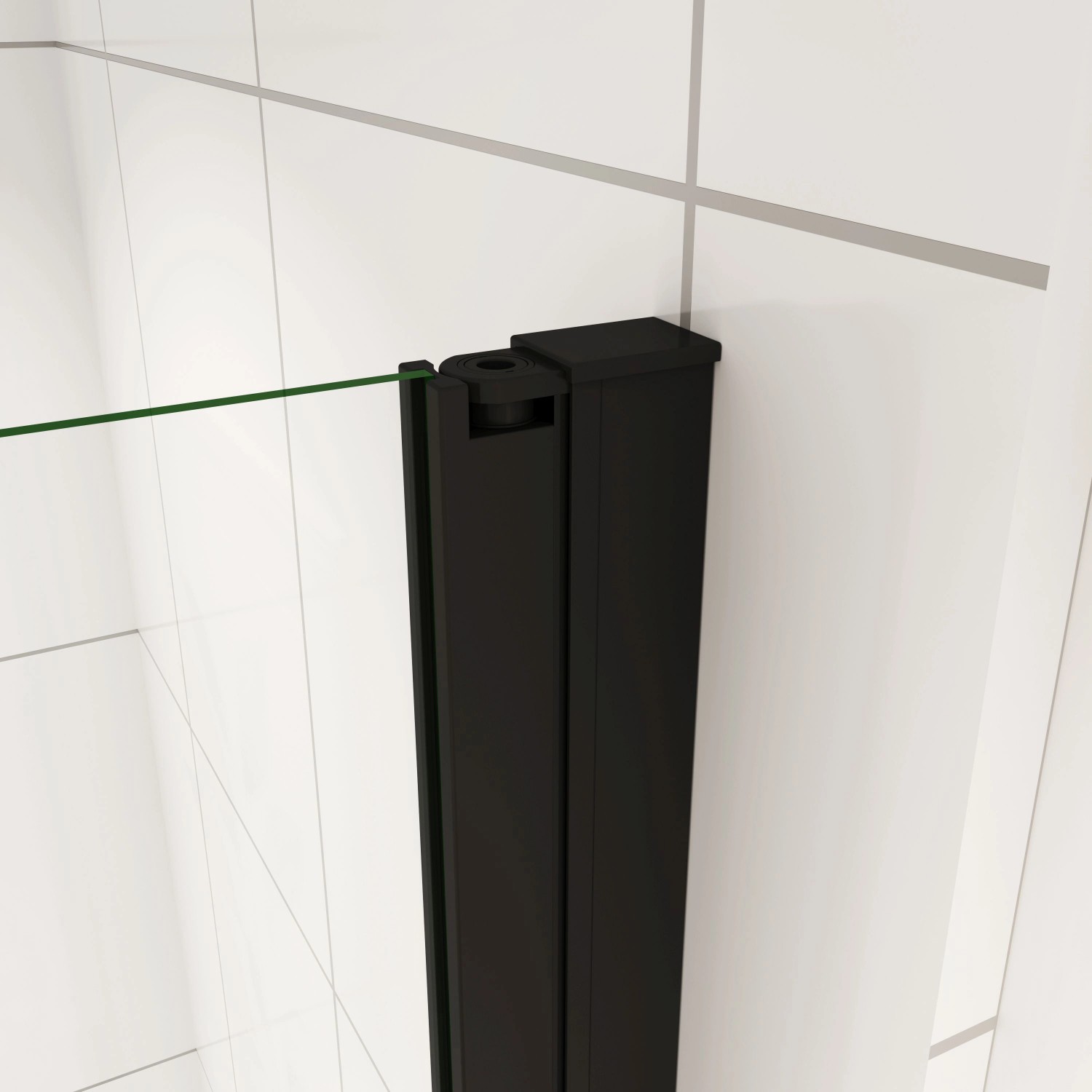 AICA Doppeltür 80x200cm Duschabtrennung Nischentür Schwingtür Pendeltür 8mm Nanoglas Duschtür Schwarz Duschkabine_7