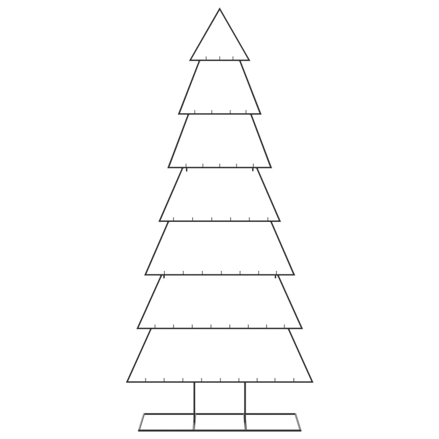vidaXL Metall-Weihnachtsbaum zum Dekorieren Schwarz 210 cm 4018953