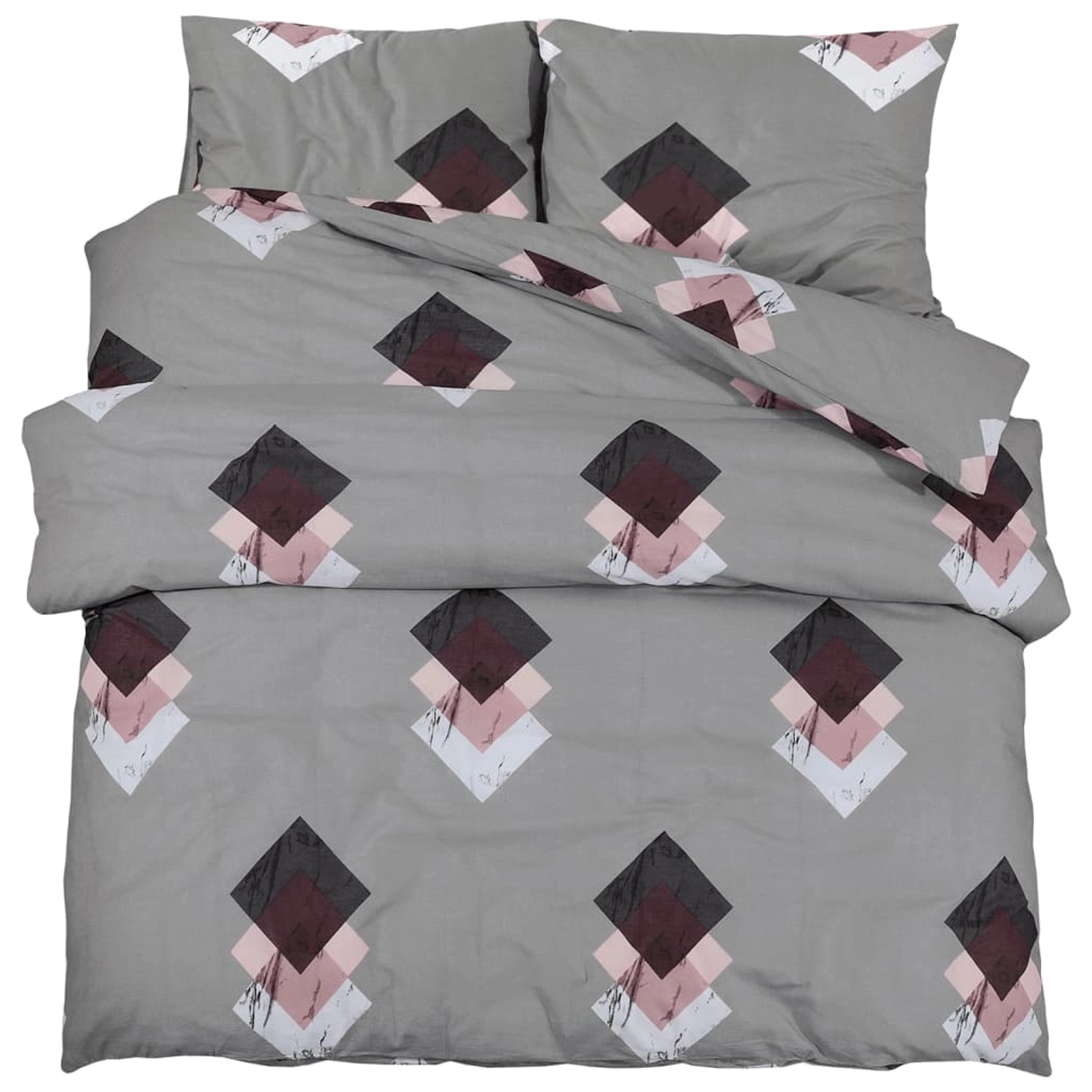 vidaXL Bettwäsche-Set Grau 135x200 cm Baumwolle 136469