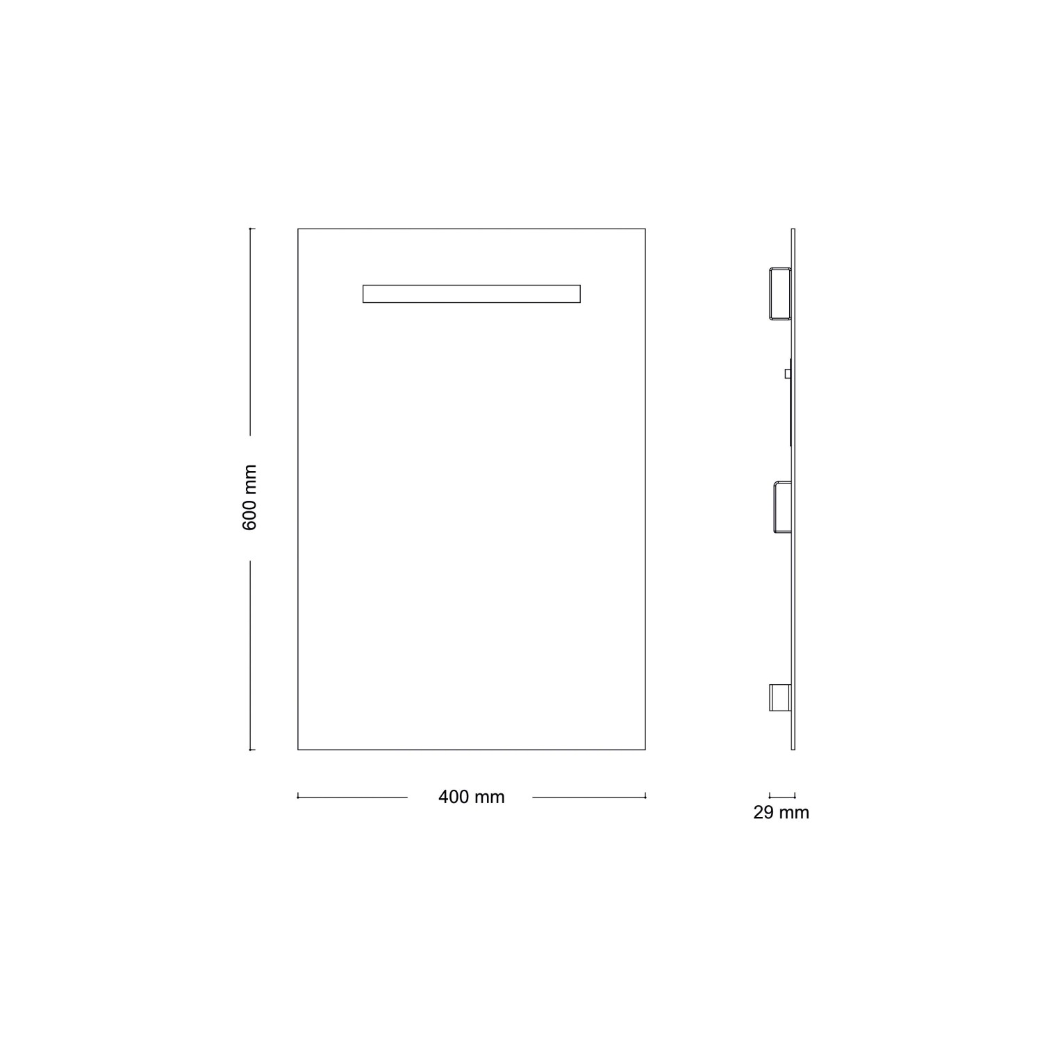 Kristall-Form LED-Lichtspiegel Primo 40 cm x 60 cm Rechteckig_2