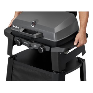 Enders Urban II Gasgrill mit Trolley: Mobiler Grill mit Alugussgehäuse und Thermometer.