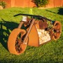 Ferrum Art Design Grillstelle Motorrad Rostoptik 123 cm x 120 cm_6