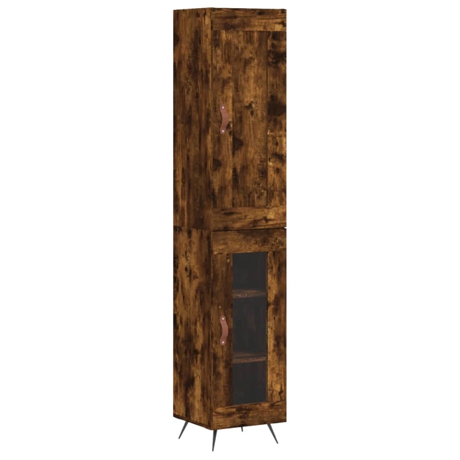 vidaXL Highboard Räuchereiche 34,5x34x180 cm Holzwerkstoff 3200366 günstig online kaufen