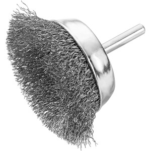 LUX Topfbürste für Bohrmaschine, Drahtbürste zum Entrosten und Reinigen.