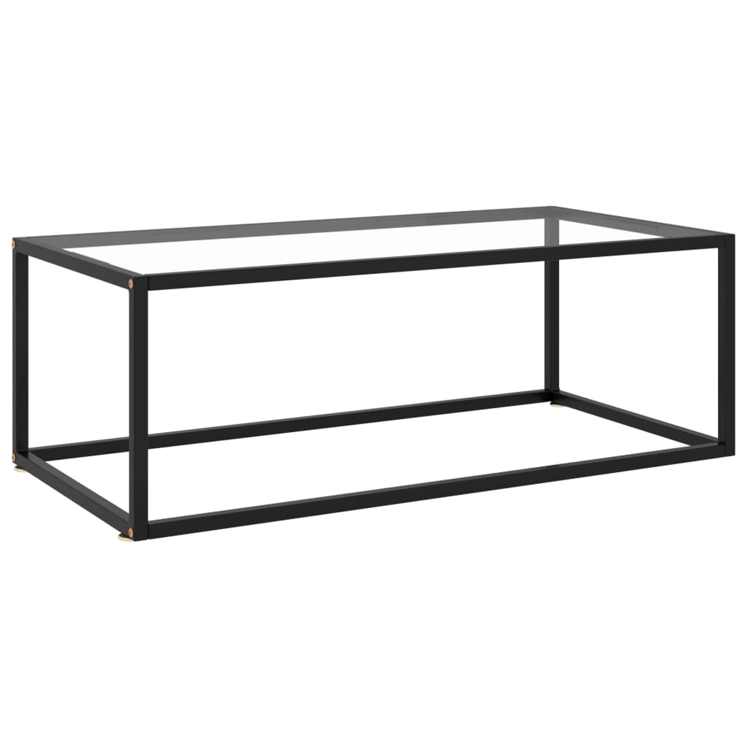 vidaXL Couchtisch Schwarz mit Hartglas 100x50x35 cm 322879