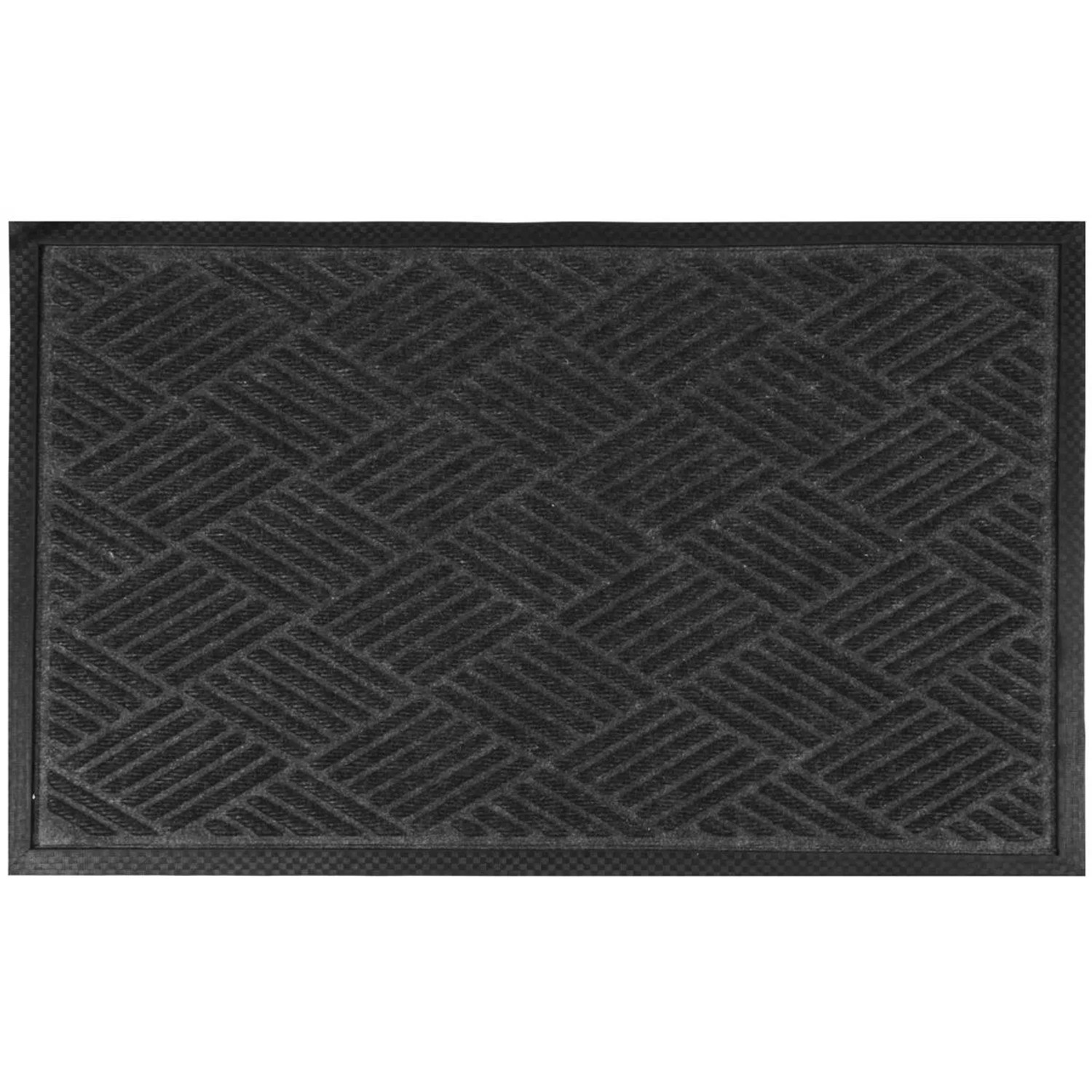 Bestlivings Fußmatte Basic, grau, 60x90 cm, mit Rillenmuster. Schmutzfangmatte für Innen- und Außenbereich.