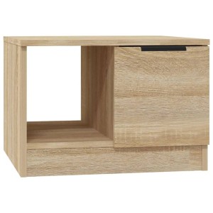 vidaXL Couchtisch Sonoma-Eiche, quadratisch, mit offenem Fach und Schublade.
