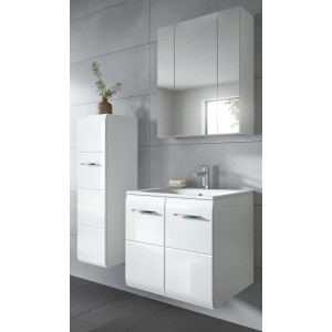 Inn.Furn Badmöbel-Set 3-teilig 105 cm in Weiß Hochglanz Cover