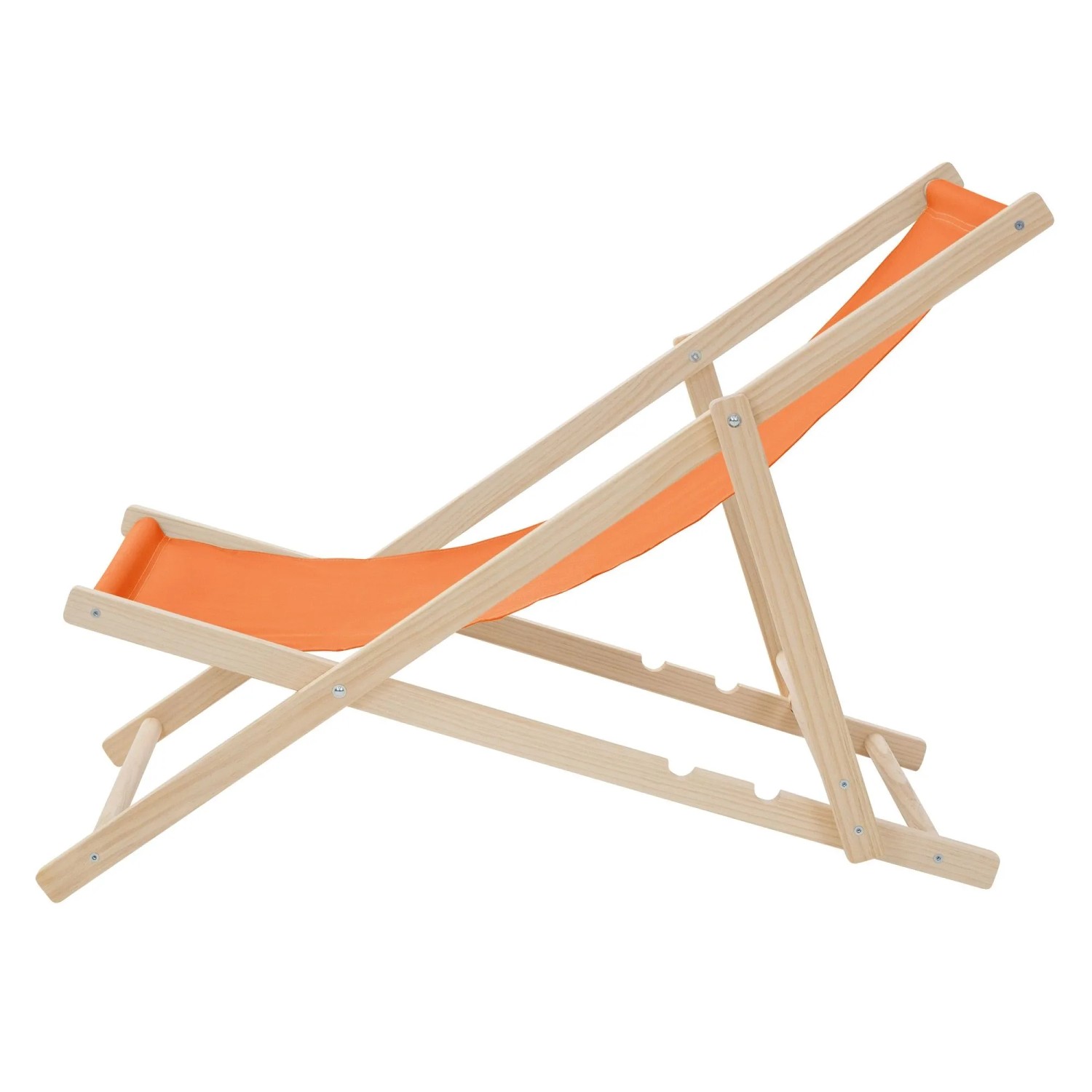 ECD Germany Liegestuhl 10Er Set Klappbar Orange aus Holz_5