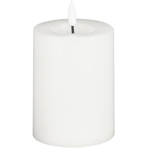 Weiße Luca Lighting LED-Kerze (10x7,5cm) mit Timer für warmes Licht.