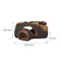 Relaxdays Aquariumdekoration Baumstamm Polyresin Braun Ungiftig Versteckhöhle für Süßwasser und Salzwasser 5,5 cm x 13,5 cm x 9 cm 0,14 kg_4