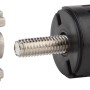 Mydeco Endstück Match Edelstahl-Optik für 1,6 cm Gardinenstange, Detailansicht.