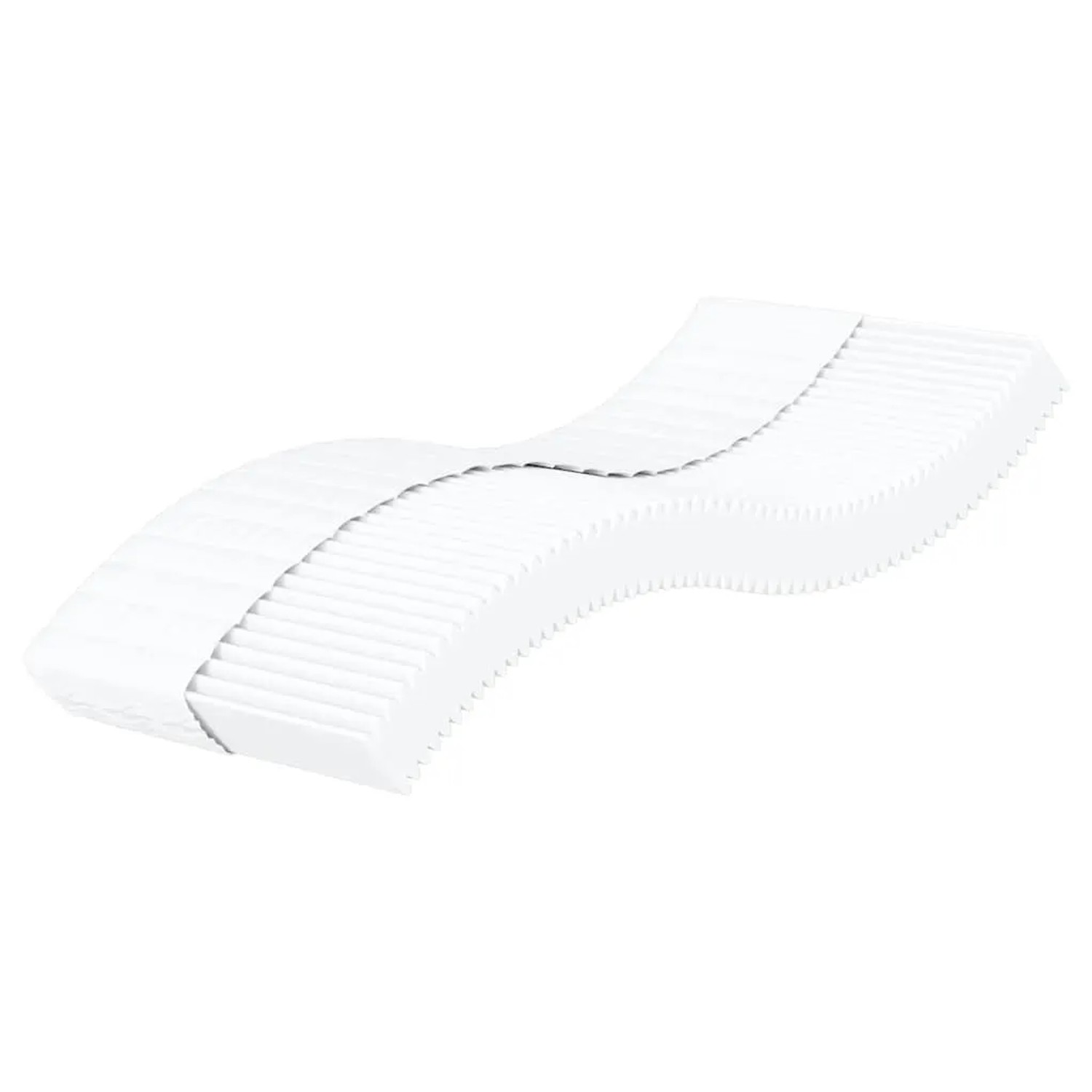 vidaXL Schaumstoffmatratze Weiß 90x220 cm Härtegrad H2 H3 4016639