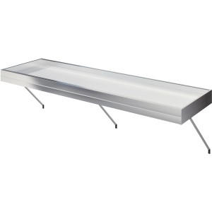 KGT Pflanzwanne Iris II aus Aluminium mit weißen Einlegeplatten für Gewächshäuser.