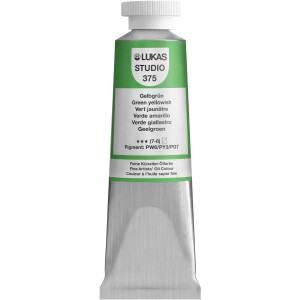 Lukas Studio Ölfarbe Gelbgrün, 37 ml Tube für Künstlerbedarf.
