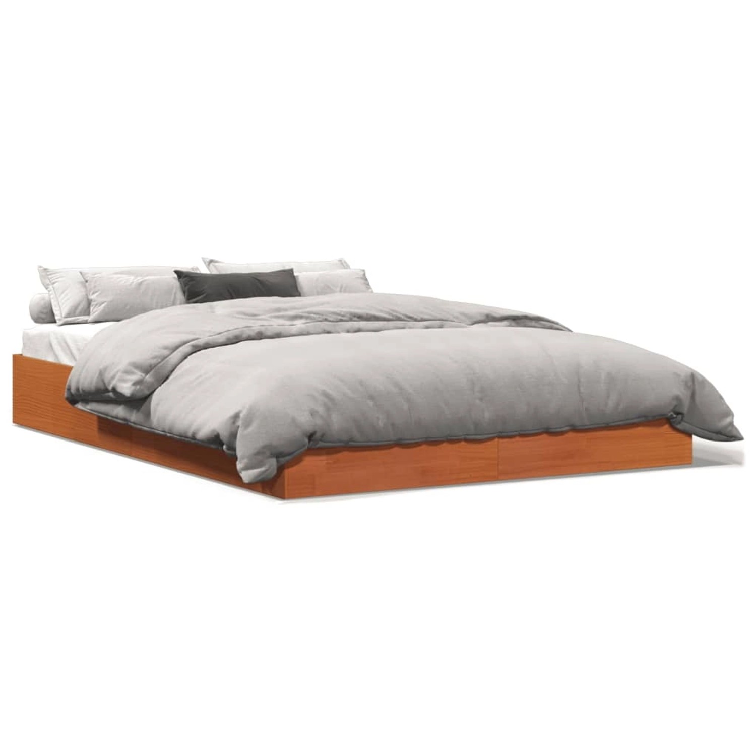 vidaXL Massivholzbett ohne Matratze Wachsbraun 120x200 cm Kiefernholz 84481 günstig online kaufen