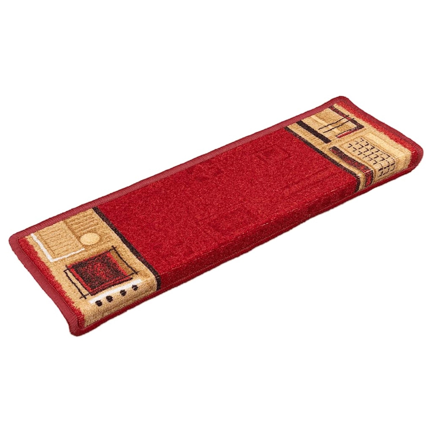 vidaXL Stufenmatten Selbstklebend 10 Stk 65x21x4 cm Rot 149839 günstig online kaufen