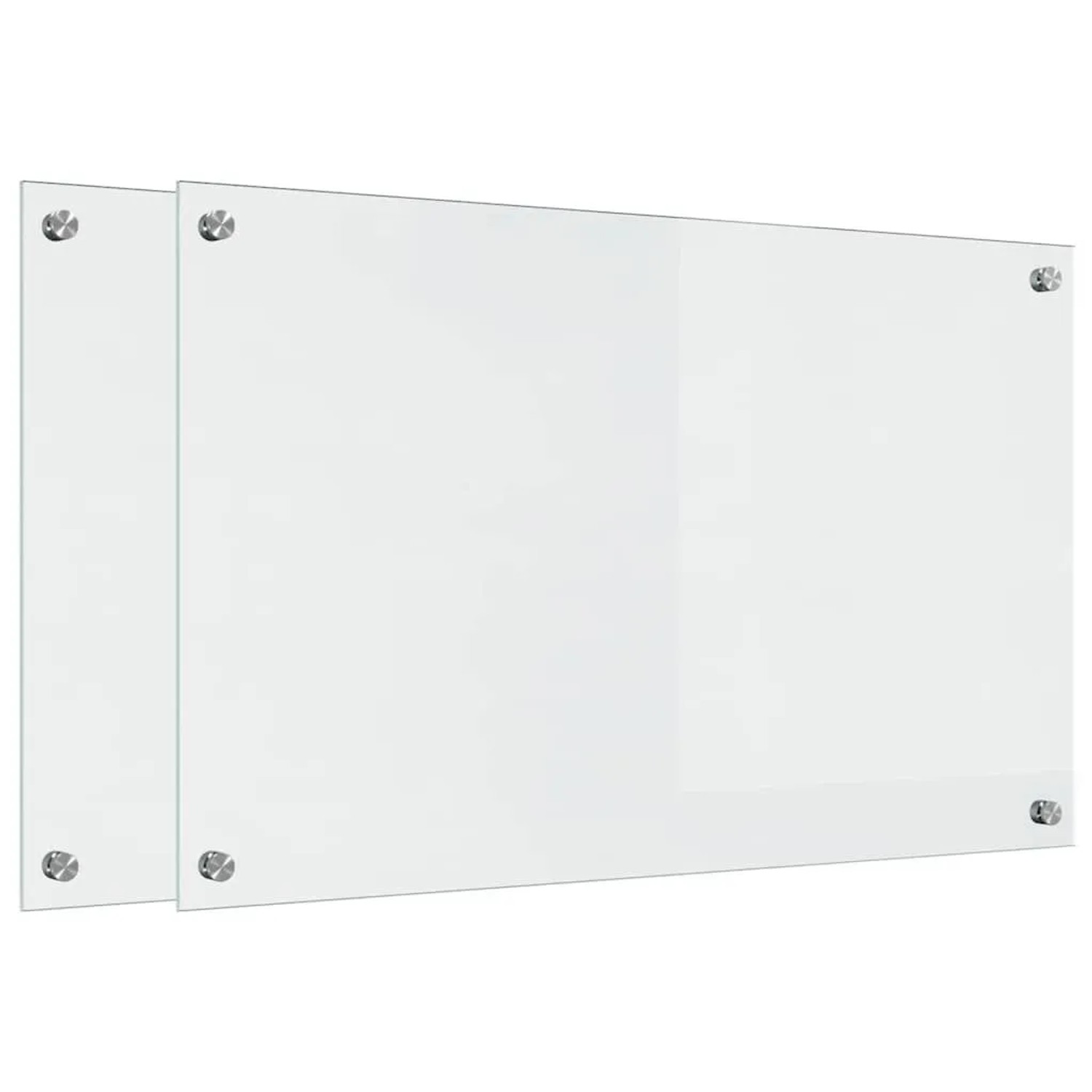 vidaXL Küchenrückwand 2 pcs Transparent 80 x 50 cm Gehärtetes Glas 3415534