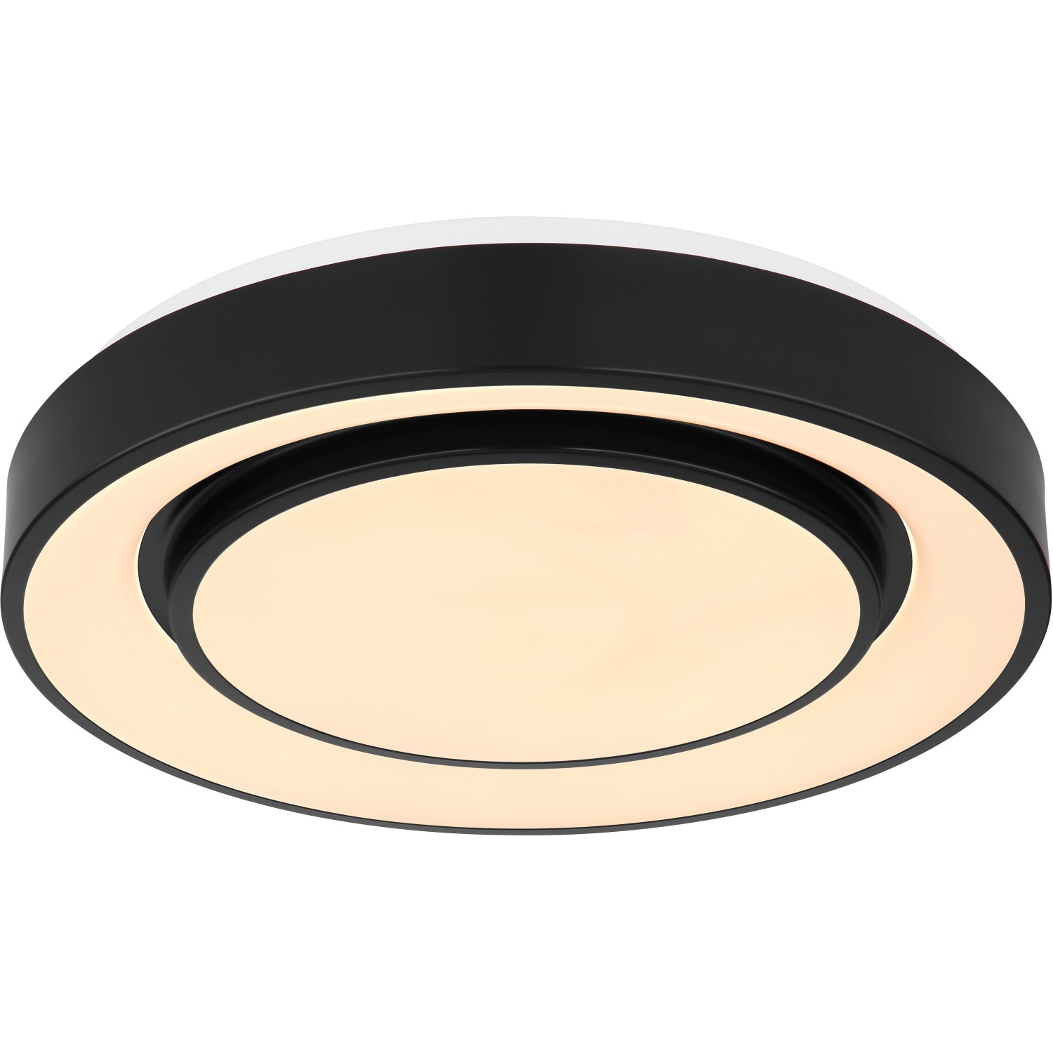 Globo LED Deckenleuchte Sully, Ø 38cm, schwarz, mit Farbwechsel und Dimmfunktion.