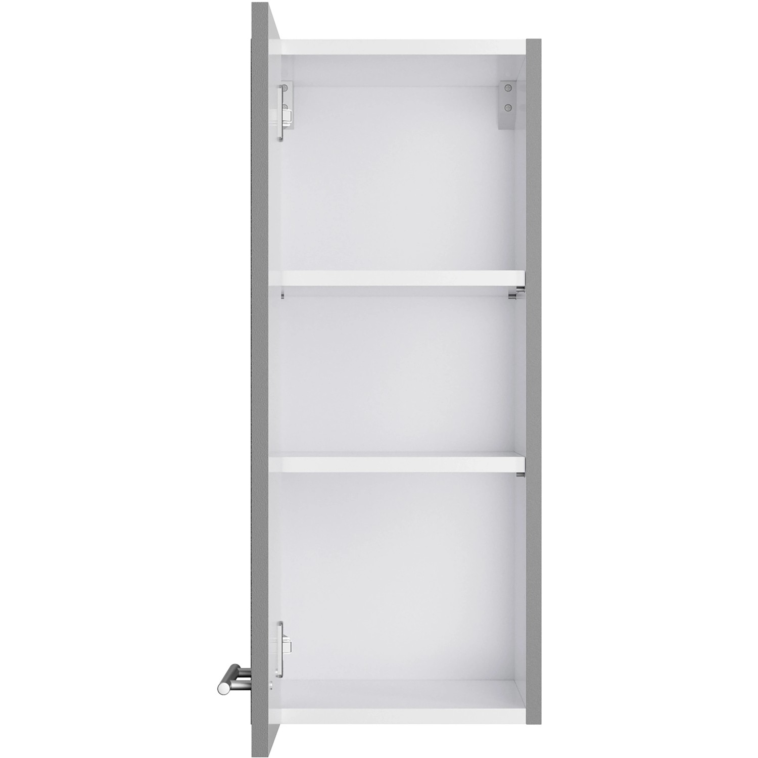Optifit Hängeschrank Mats825, 30cm breit, basaltgrau, mit zwei Einlegeböden für die Küche.