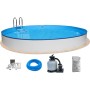 Summer Fun Stahlwandpool-Set Bahrain, Ø 350x150 cm mit Leiter, Sandfilteranlage und Zubehör.