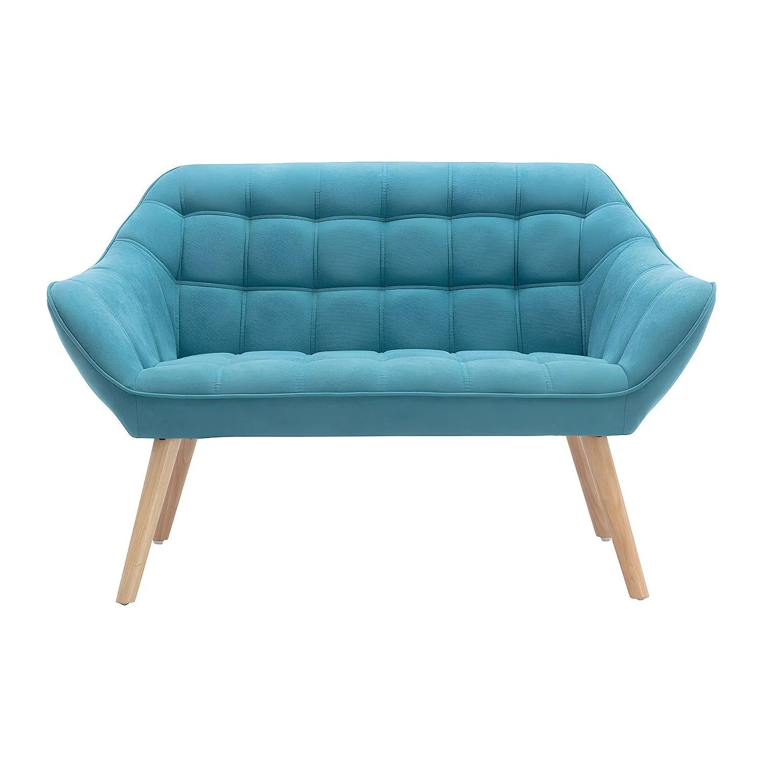 Vente-unique Sofa Ohne Schlafmöglichkeit Caserta Türkisblau 127 cm