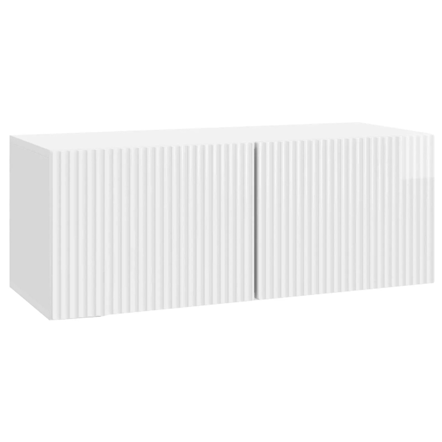 vidaXL Wandmontierter TV-Schrank Hochglanz Weiß 78,5 x 31 x 30 cm 898549