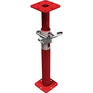 Rot lackierte Schake Uni-Stütze, Auszugslänge 600-925 mm, für Baugeräte.