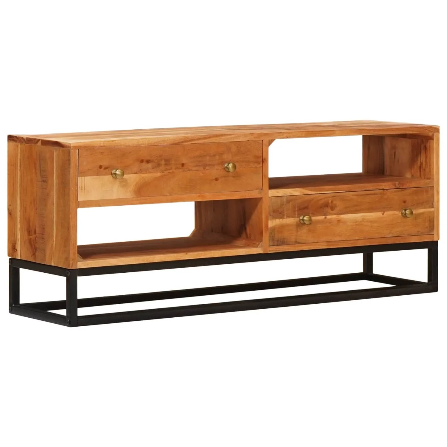 vidaXL TV-Schränk Natur 110 x 30 x 44 cm Massivholz Akazie 4104614