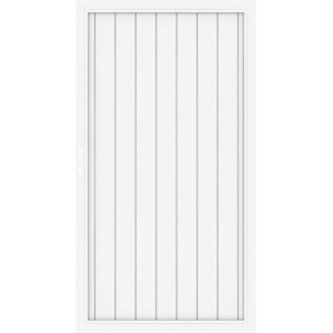 Weißes Gartenzaun Tor Longlife Riva, 98x180cm, mit Schloss. Sichtschutz für den Garten.