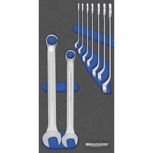 Matador Werkzeugmodul mit 9-teiligem Ringmaulschlüssel-Satz Form B im Werkzeugschrank.