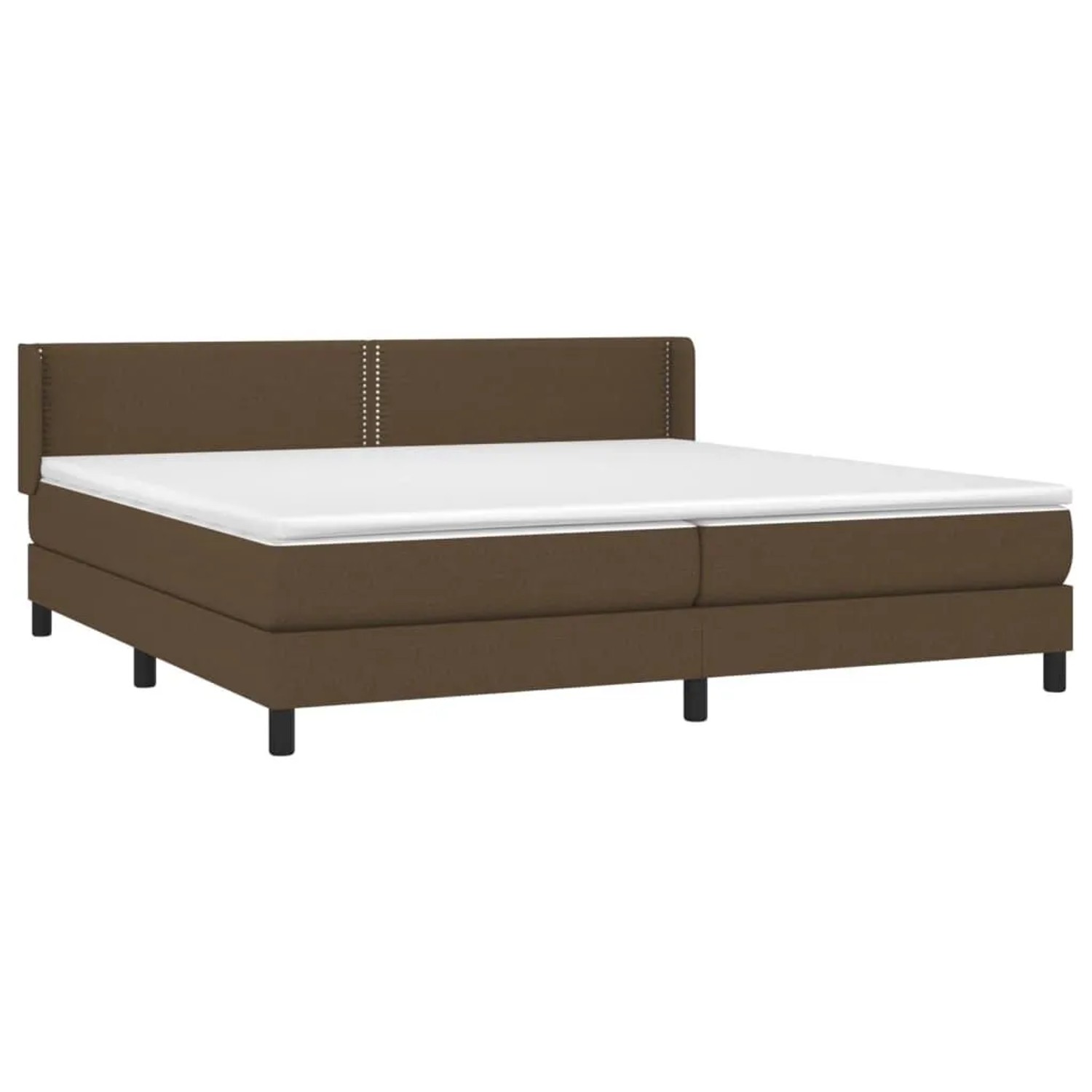 vidaXL Boxspringbett mit Matratze Dunkelbraun 200x200 cm Stoff 3129660 günstig online kaufen